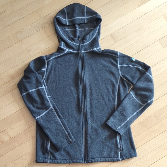 Kuhl Tops - Kuhl Womens Dark Gray Full-Zip Hoodie